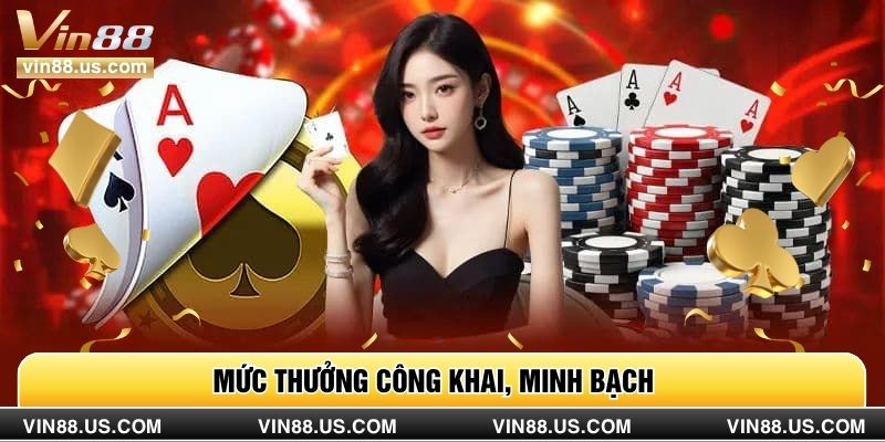 Mức thưởng công khai, minh bạch